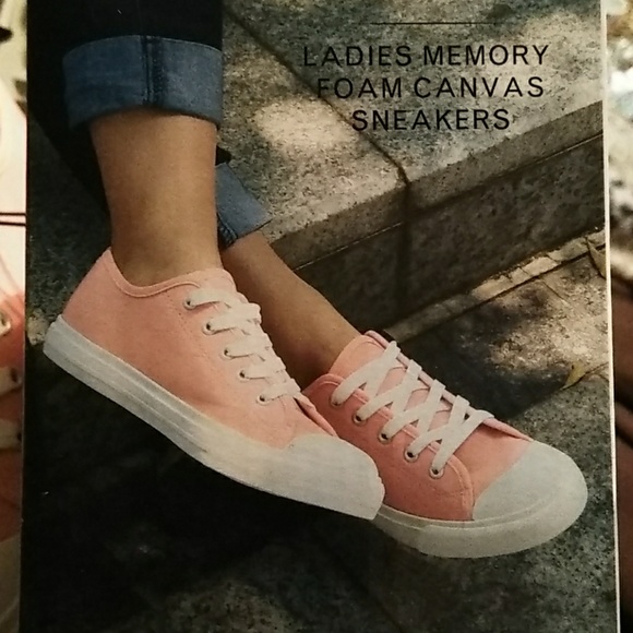 serra ladies memory foam canvas sneakers
